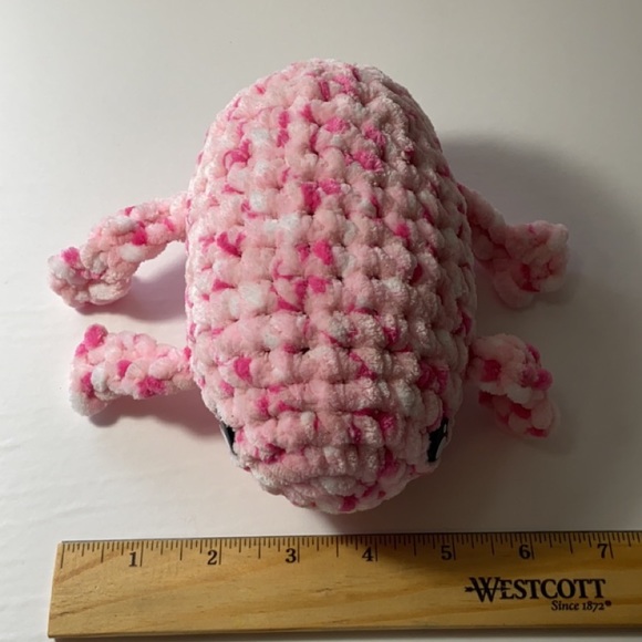 Crochet frog pink multicolor - Picture 4 of 9